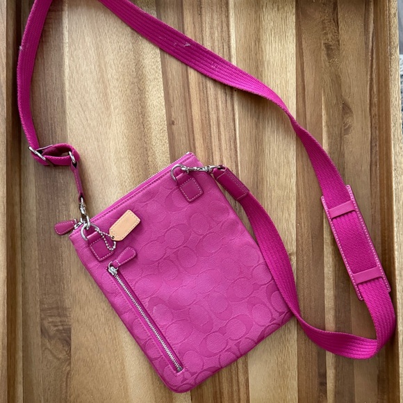Coach Pink and Tan Crossbody Bag - Picture 3 of 3